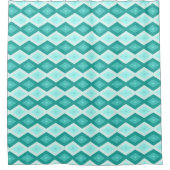 Rideaux De Douche Motif diamant turquoise (Devant)