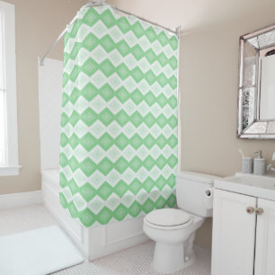 Rideaux De Douche Motif diamant vert pomme