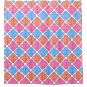 Rideaux De Douche Motif diamants patchwork orné (Devant)