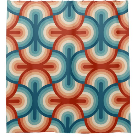 Rideaux De Douche Motif d'illustration de bandes arc-en-ciel (Devant)