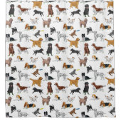 Rideaux De Douche Motif d'illustrations de chiens mignons (Devant)