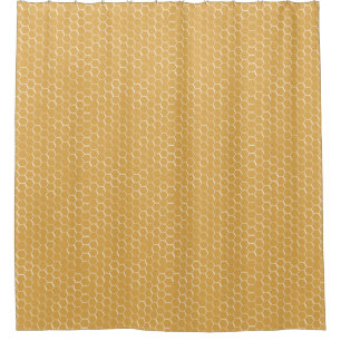 Rideaux De Douche Motif d'or de nid d'abeilles