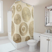 Rideaux De Douche Motif d'or : design abstrait brillant (En situation)