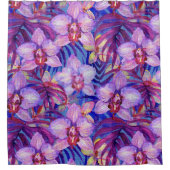 Rideaux De Douche Motif d'orchidée violette (Devant)