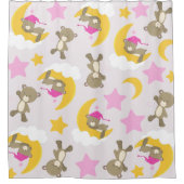 Rideaux De Douche Motif D'Ours, Nounours, Mignons Ours, Étoiles (Devant)