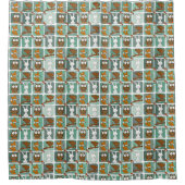 Rideaux De Douche Motif du bloc des animaux des bois (Devant)