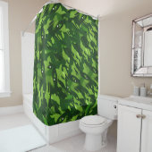 Rideaux De Douche Motif du Camouflage militaire vert forestier (En situation)