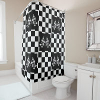 Motif du drapeau cool noir et blanc À damiers