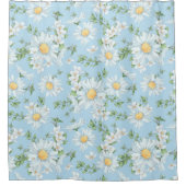 Rideaux De Douche Motif du jardin fleuri Pastel Daisy (Devant)