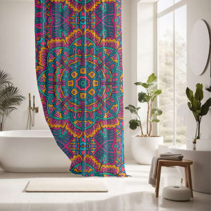 Rideaux De Douche Motif élégant et coloré sans couture