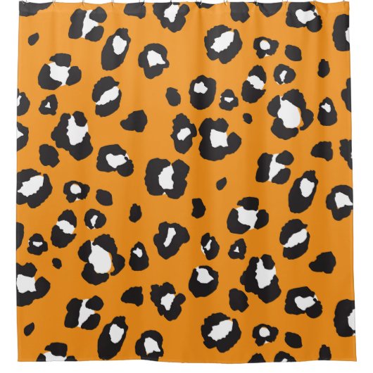 Rideaux De Douche Motif Empreinte de léopard classique (Devant)