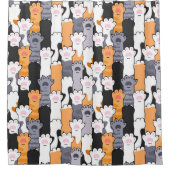 Rideaux De Douche Motif Empreintes de Chat (Devant)
