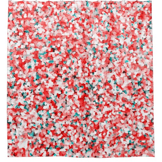 Rideaux De Douche Motif en cristal - blanc rouge vert (Devant)