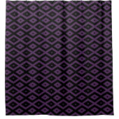 Rideaux De Douche Motif en diamant noir et violet foncé (Devant)