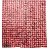 Rideaux De Douche Motif en En vichy rouge et blanc (Devant)