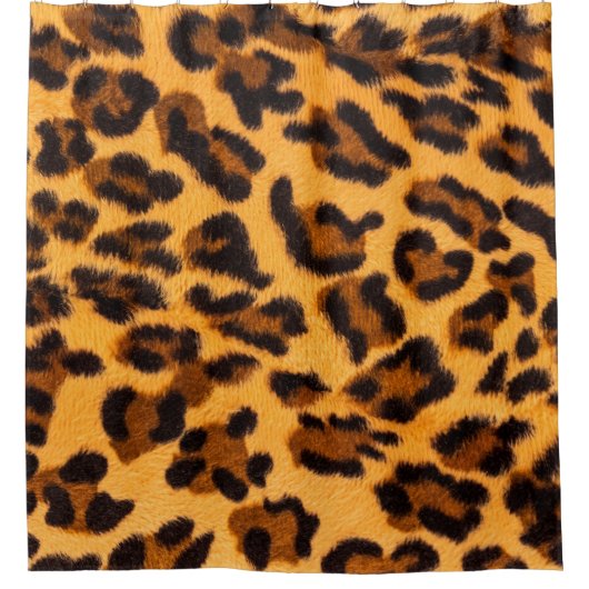 Rideaux De Douche Motif en fourrure de léopard (Devant)
