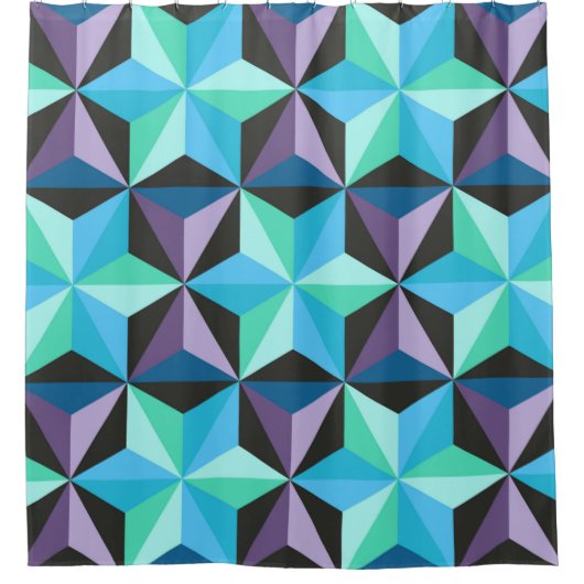 Rideaux De Douche Motif en patchwork sans couture avec étoiles. âge  (Devant)