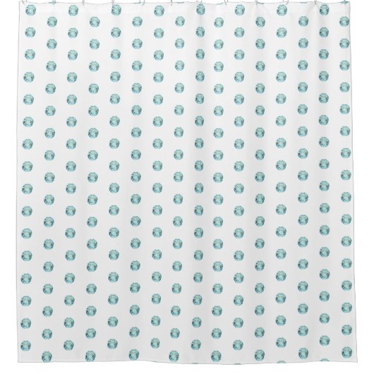 Rideaux De Douche Motif en pierre blanche bleu clair Aquamarine (Devant)