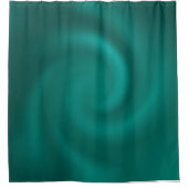 Rideaux De Douche Motif en spirale verte et turquoise. (Devant)
