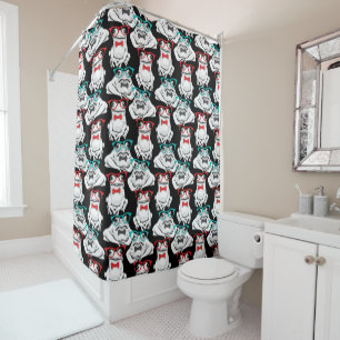 Rideaux De Douche Motif en verre de grenouille