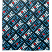 Rideaux De Douche Motif en verre de vin rouge (Devant)