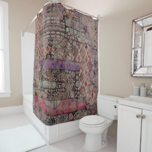 Rideaux De Douche Motif Ethno Abstrait - Folklore Art 1