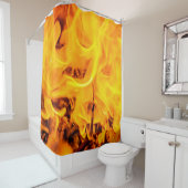 Rideaux De Douche Motif Feu Et Flames (En situation)