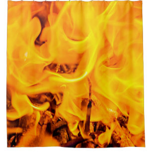 Rideaux De Douche Motif Feu Et Flames