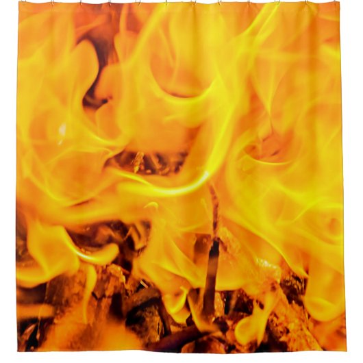 Rideaux De Douche Motif Feu Et Flames (Devant)