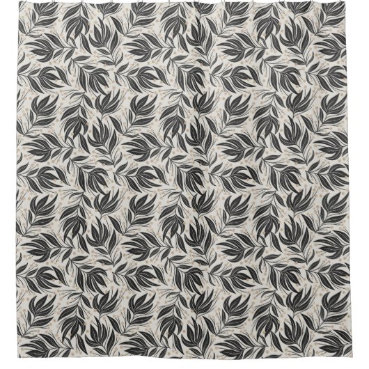 Rideaux De Douche Motif Feuille Boho Leaf (Devant)