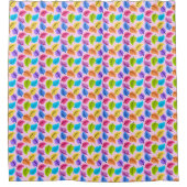 Rideaux De Douche Motif feuille coloré (Devant)