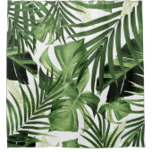 Rideaux De Douche Motif Feuille de la jungle tropicale #12 (Devant)
