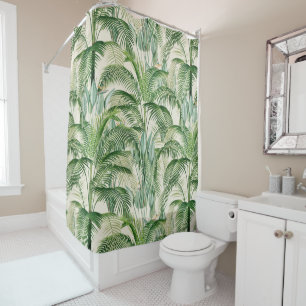 Rideaux De Douche Motif Feuille de palme de feuillage tropical