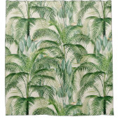 Rideaux De Douche Motif Feuille de palme de feuillage tropical (Devant)