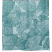 Rideaux De Douche Motif Feuille éparpillé sur Arrière - plan vert (Devant)