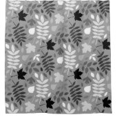 Rideaux De Douche Motif Feuille tombé Monochrome sur Grey (Devant)