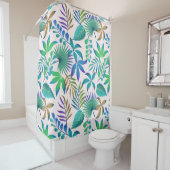 Rideaux De Douche Motif feuille tropical (En situation)