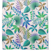 Rideaux De Douche Motif feuille tropical (Devant)