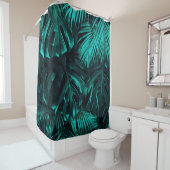 Rideaux De Douche Motif feuille tropical (En situation)