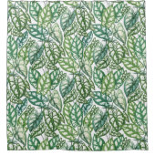 Rideaux De Douche Motif Feuille vert tropical (Devant)