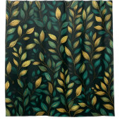 Rideaux De Douche Motif Feuille verte (Devant)