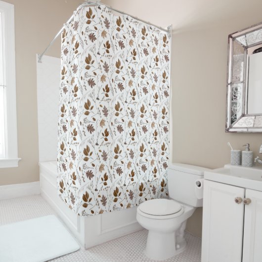 Rideaux De Douche Motif Feuilles d'automne (En situation)