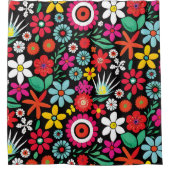 Rideaux De Douche Motif fleur sauvage rétro (Devant)