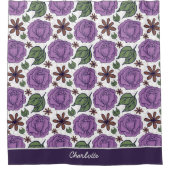 Rideaux De Douche Motif fleuri fleuri sans couture personnalisée (Devant)