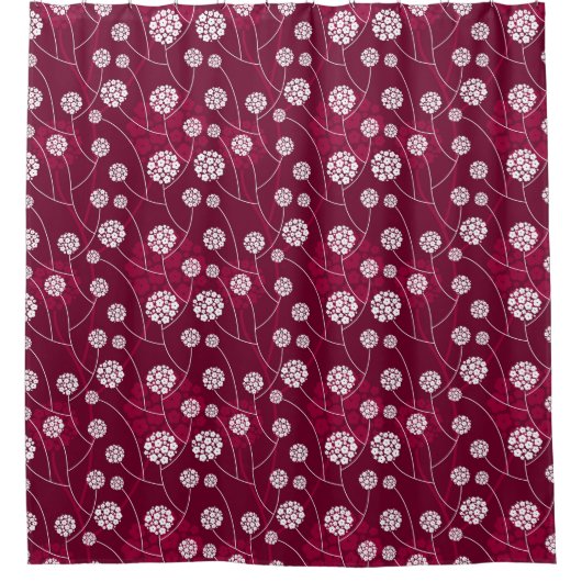Rideaux De Douche Motif floral abstrait (Devant)