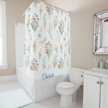 Motif floral aquarelle de fleurs sauvages