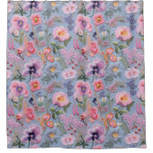 Rideaux De Douche Motif floral brodé (Devant)