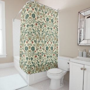 Rideaux De Douche Motif floral de chèvrefeuille vintage de William M