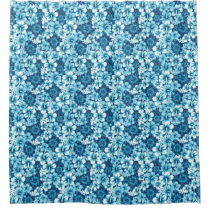 Rideaux De Douche Motif floral de ketmie de surf