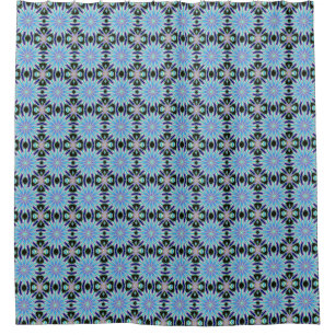 Rideaux De Douche motif floral des dandelions bleus